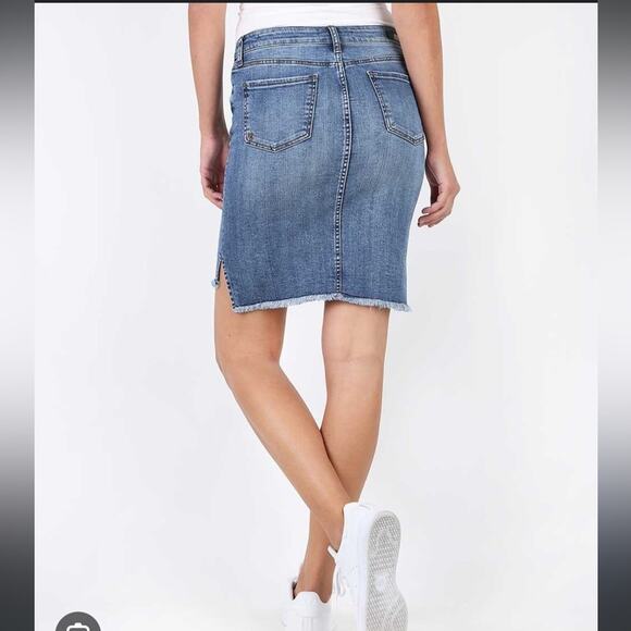 Kut from the Kloth Connie Hi-Low Skirt Jean Denim Skirt Size 2 - Picture 3 of 11